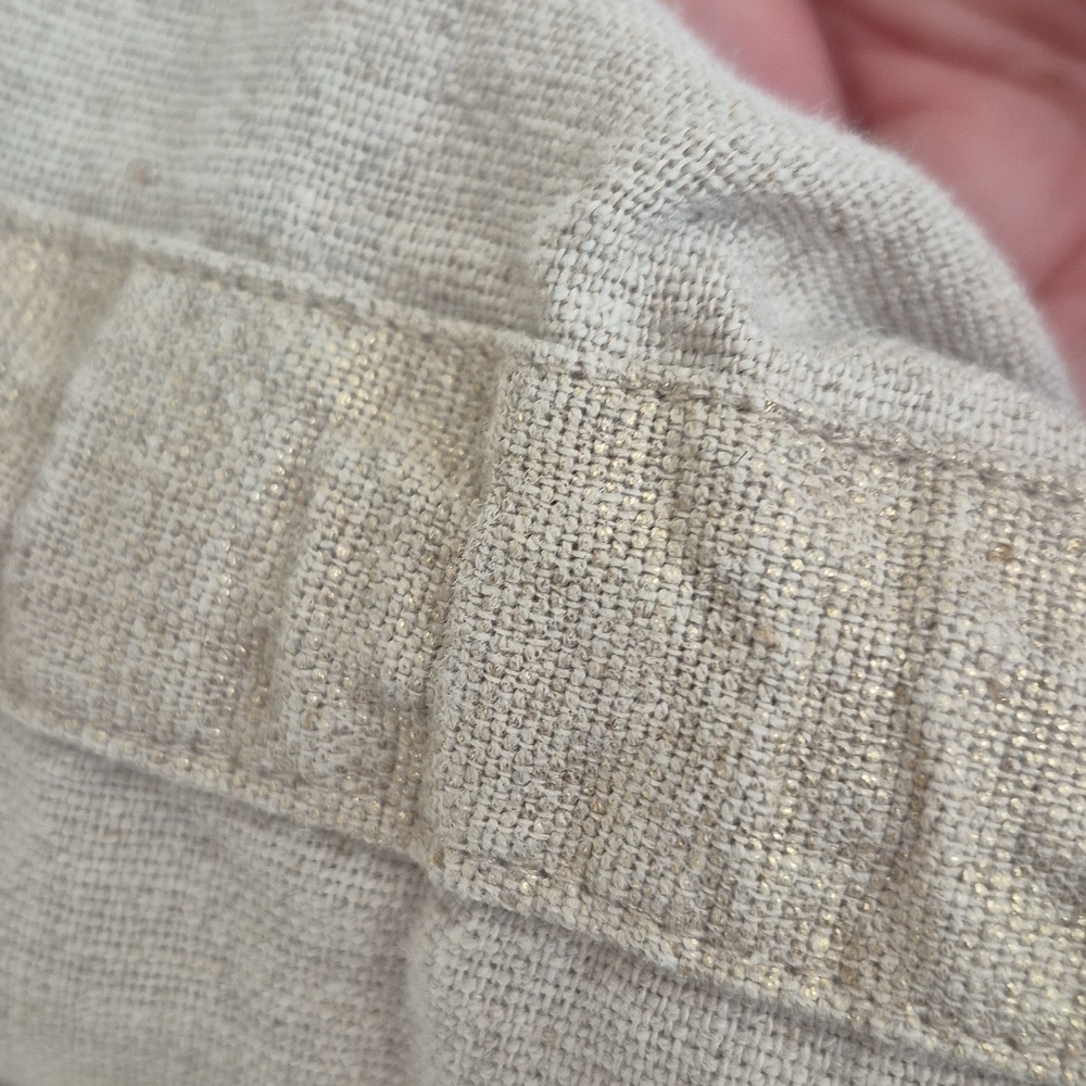 J. Jill Khaki Utility Jacket with Subtle Gold Shimmer Sz XS - Picture 14 of 16